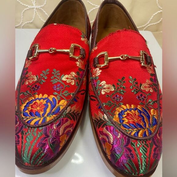 (S5) Russell TAFT Men\'s Loafer Cocktail Shoes Black/Brown Floral EU size 40 main image 8